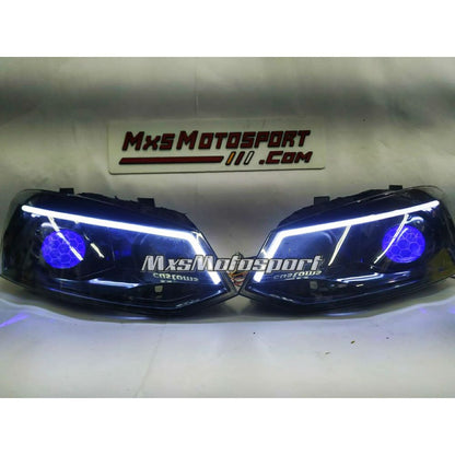 MXS3410 App Controlled Devil Eye DRL Projector Headlights For Volkswagen Polo