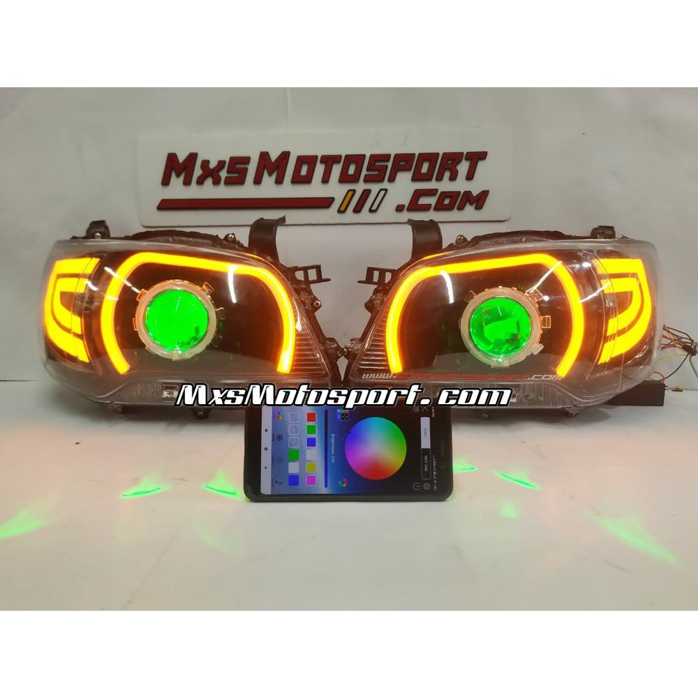 MXS3415 App Controlled Devil Eye DRL Projector Headlights For Maruti Suzuki Alto K10