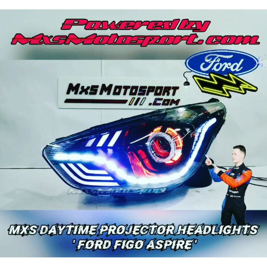 MXS3424 Ford Figo Aspire Custom Desinged Xenon Projector Headlights Matrix Series