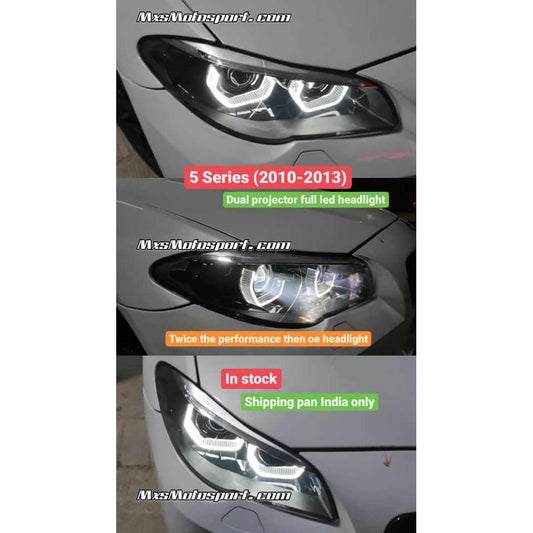 MXS3546 Dual Projector Full LED Headlights For BMW 5 Series 2010-2013