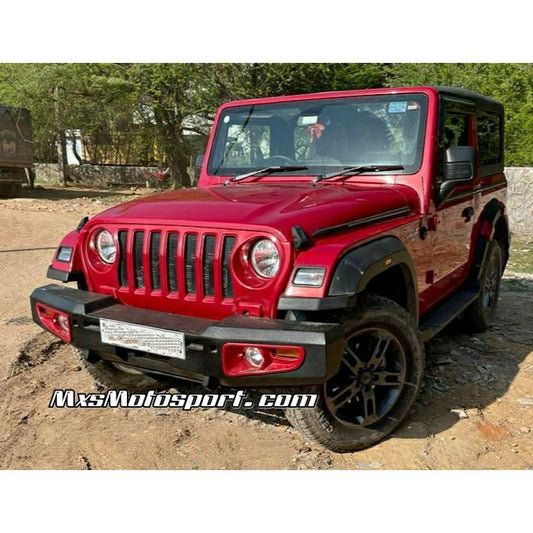 MXS3582 Mahindra Thar Bumper with Built-in Winch Plate and LED Lights FRP 2020+