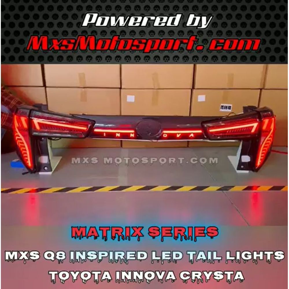 MXS3598 LED Tail Lights Toyota Innova Crysta (Q8 Inspired)