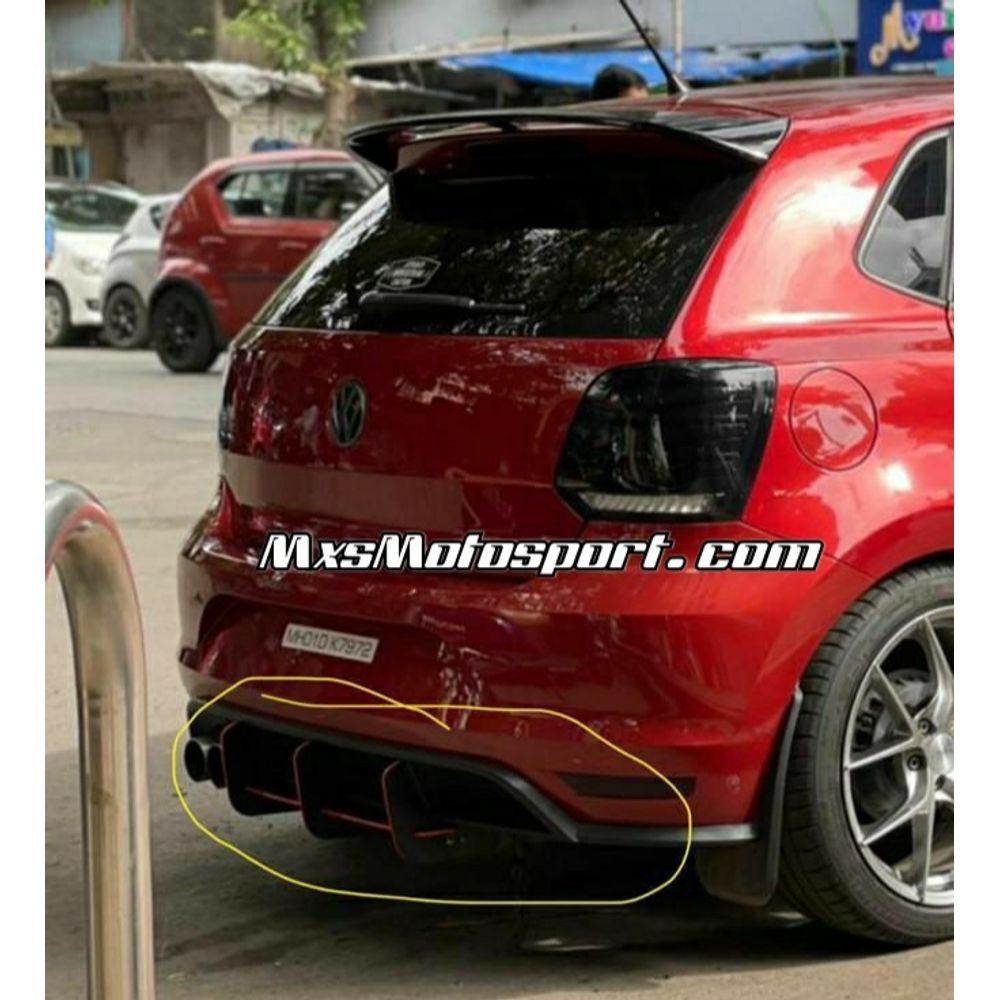 MXS3662 Rear Bumper Diffuser Spoiler Lip For Volkswagen Polo GTI 2011-2018