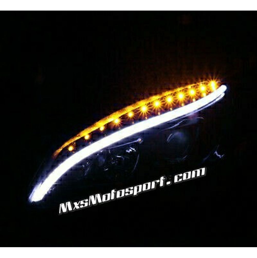 MXS3716 Glassy Black LED Projector Headlights For Benz W204 C-Class 2008-2011