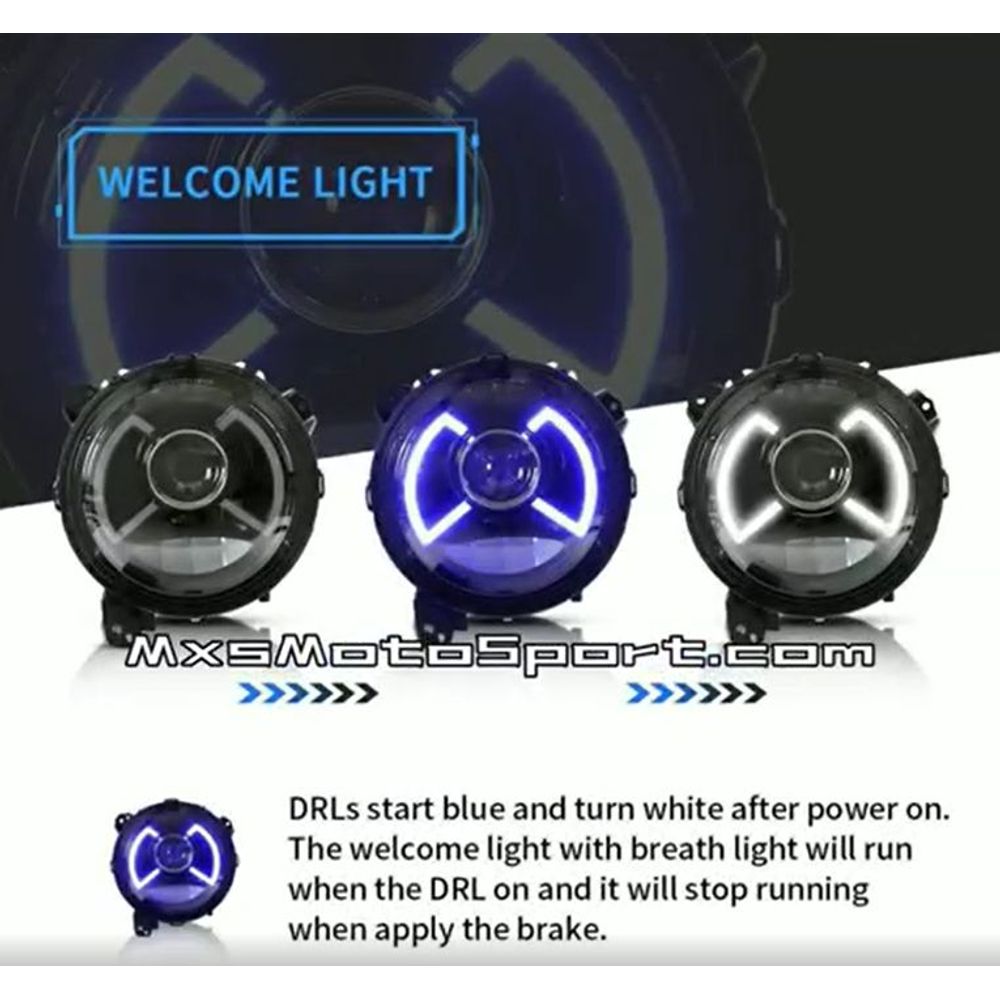 MXS3724 LED Projector Headlights For JEEP WRANGLER