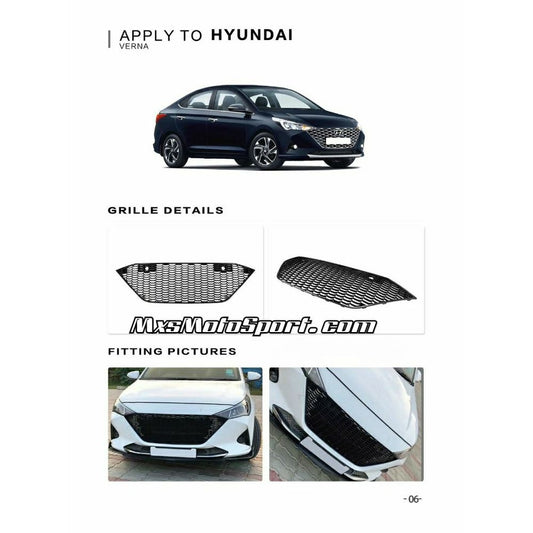 MXS3740 Front GRILL Hyundai Verna 2020+ Version