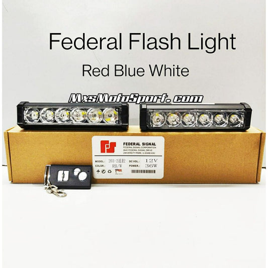 MXS3817 Federal Policia Flash Lights RED | BLUE | WHITE
