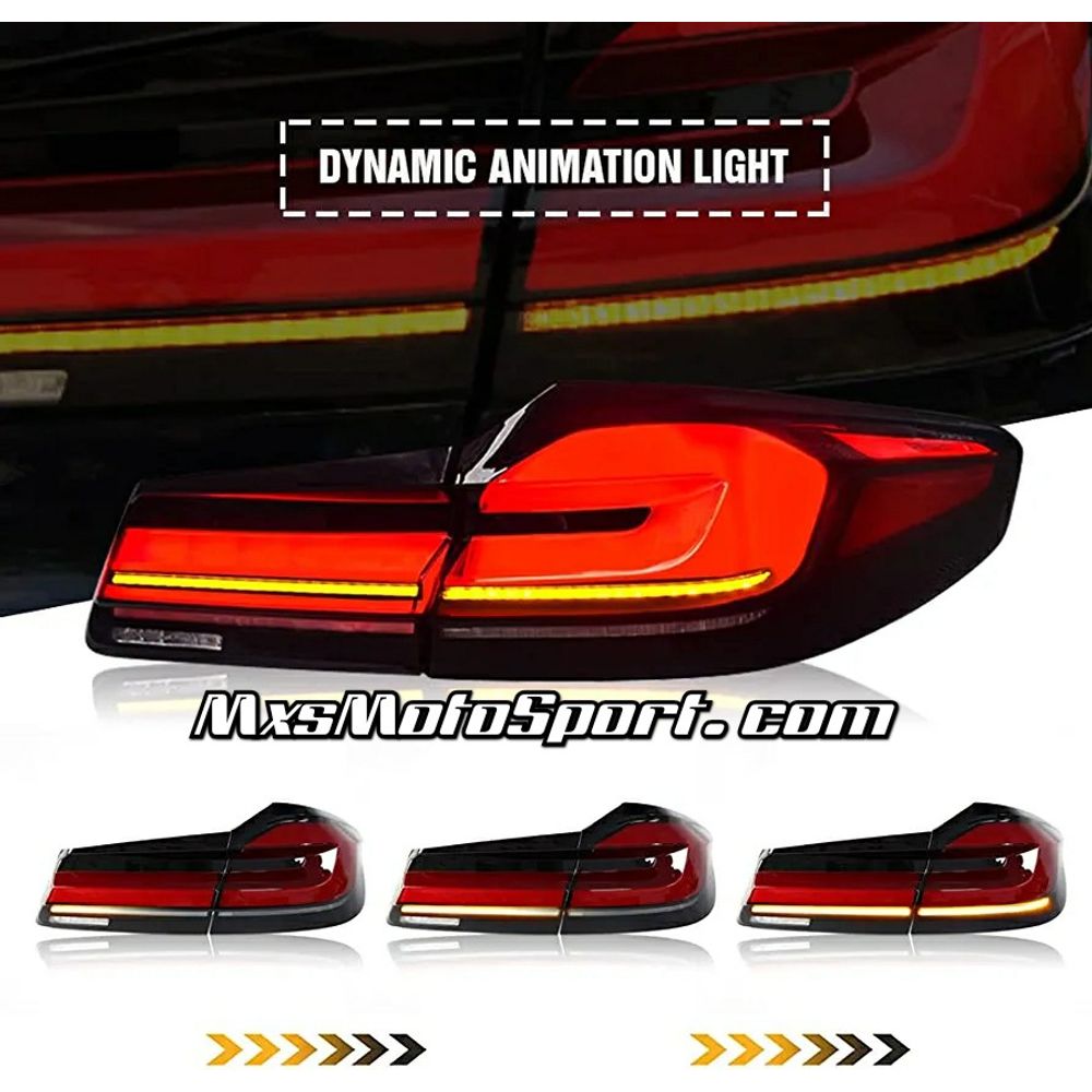 MXS3862 BMW 5 Series M5 G30 / G38 Facelift LED Tail Lights 2017-2021 Upgrade to 2023 LCI Style