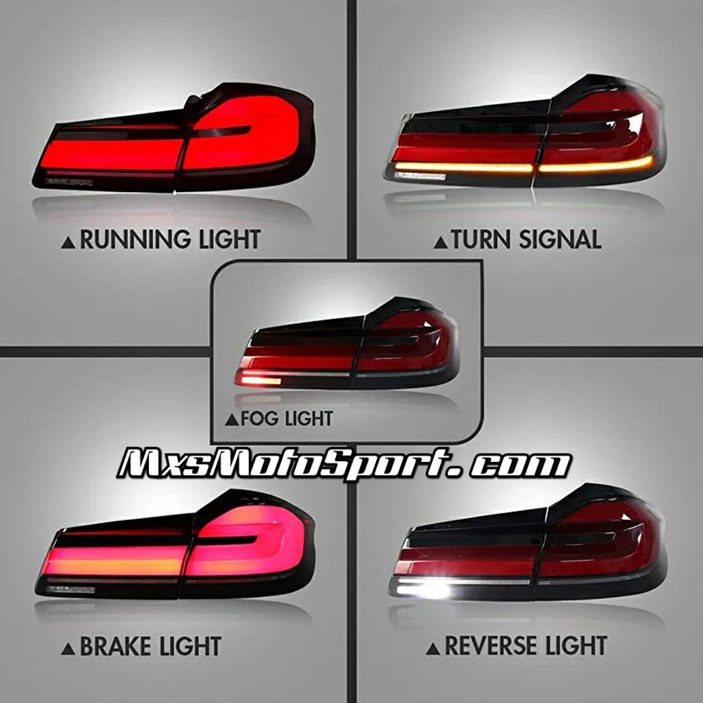 MXS3862 BMW 5 Series M5 G30 / G38 Facelift LED Tail Lights 2017-2021 Upgrade to 2023 LCI Style