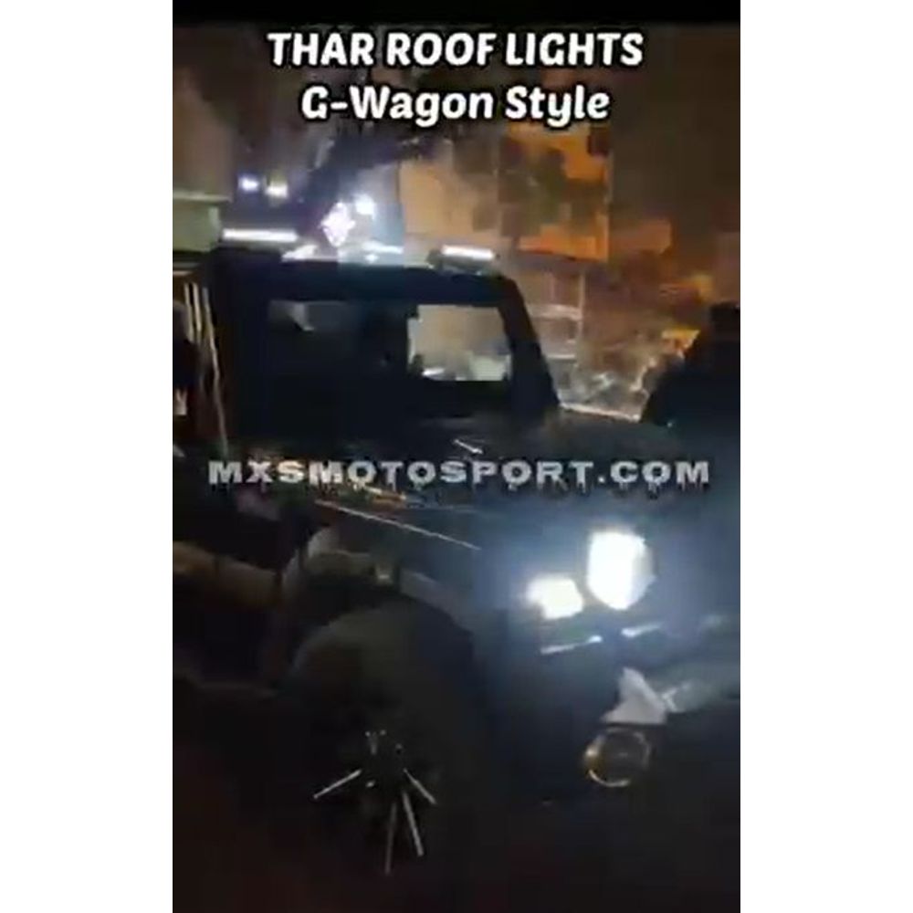 MXS3916 G-wagon Style Roof Bar Lights For Mahindra THAR with DRL's & Turn Signal