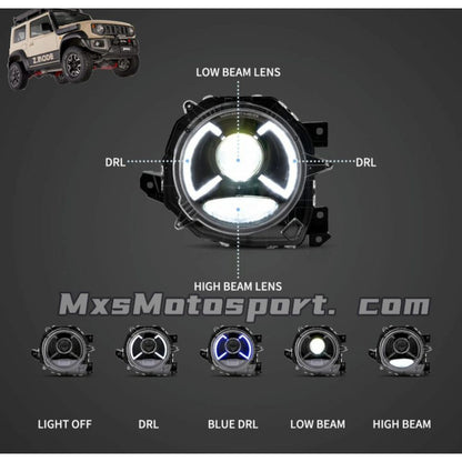 MXS3936 Dual Beam LED Projector Headlamps Suzuki Jimny 5 Door