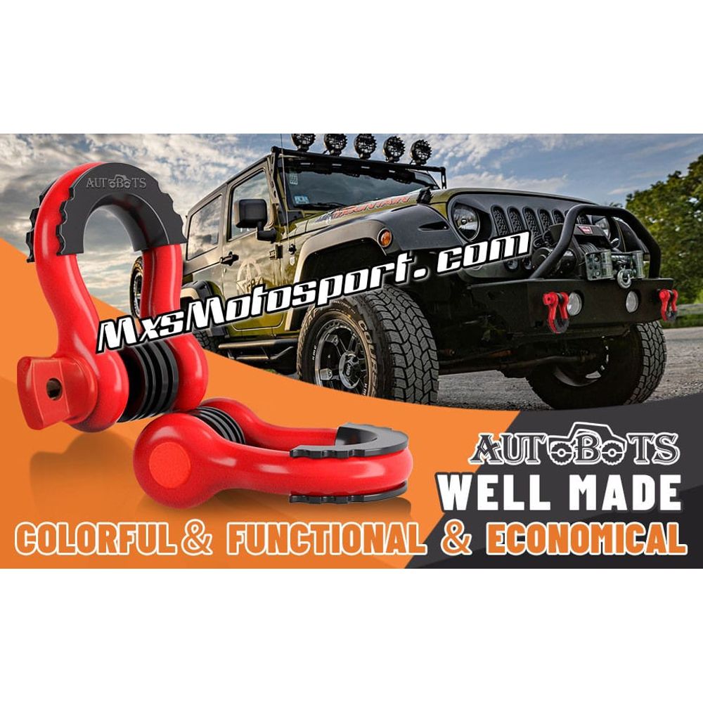 MXS3975 AutoBots Bow Shackles Off-Road Jeep Vehicle  Truck Recovery