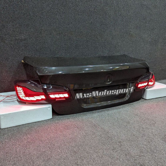 MXS4009 Carbon Fiber Trunk with ICONIC LED Tail Lights For BMW 5 Series F10