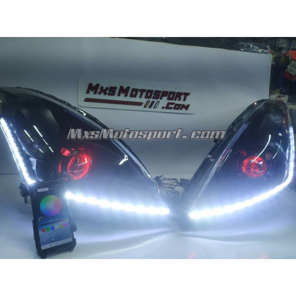 MXS4053 App Controlled Devil Eye DRL Projector Headlights Suzuki Swift & Dzire