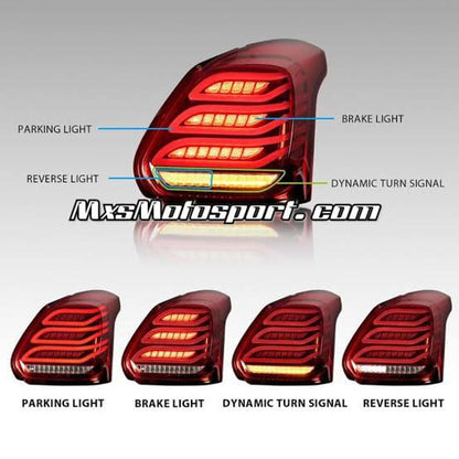 MXS4082 LED Tail Lights Maruti Suzuki Swift Smoked Black with Scanning Feature