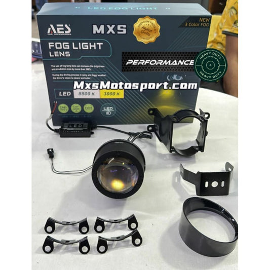 MXS4104 AES Q8 Bi-Led Tri-Color 3 Inch Fog Lamp Projector 90W/Pair