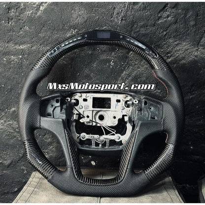 MXS4116 Real Carbon Fiber Steering Wheel with REV DISPLAY For Mahindra Thar
