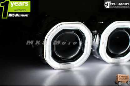 MXS920 Chevrolet Tavera Headlight HID BI-XENON HALO Ring Square Projector