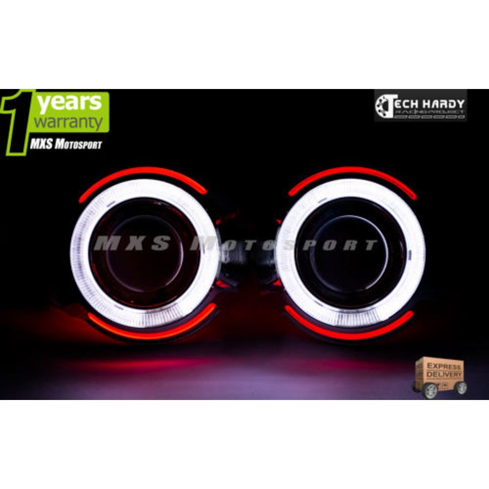 Tata Safari Headlights HID BI-XENON Projector Ballast Shark & Angel Eye