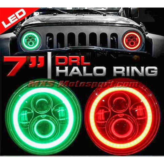 MXSHL502 Projector Headlights Halo Ring DRL Bluetooth App Control For Thar Jeep Wrangler