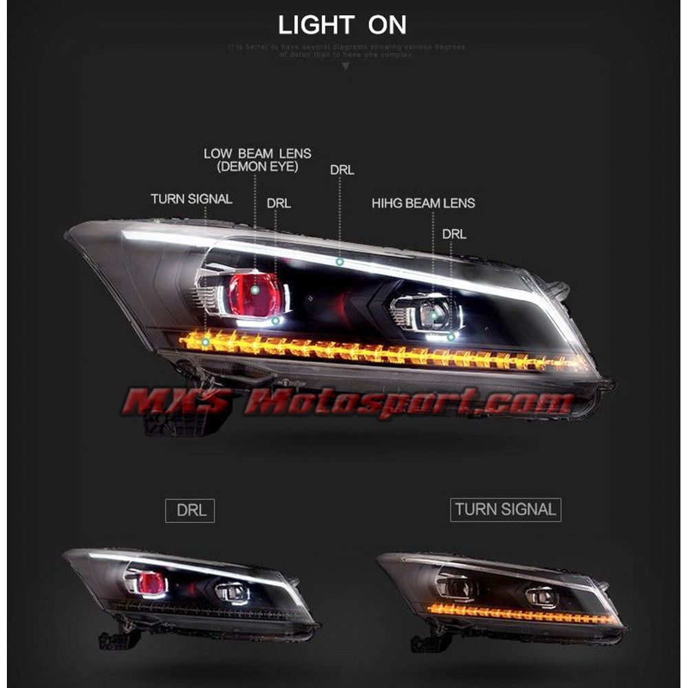 MXSHL590 Honda Accord Dual Projector Headlights 2008-2014 Model