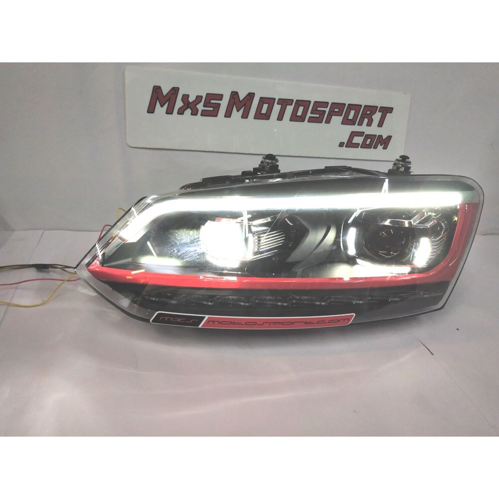 MXSHL719 Volkswagen Vento Led Daytime Quad Projector Headlights with Matrix Turn Signal Mode