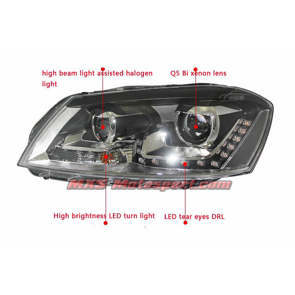 MXSHL733 Volkswagen Passat Daytime LED Projector Headlights 2011-2014 Version