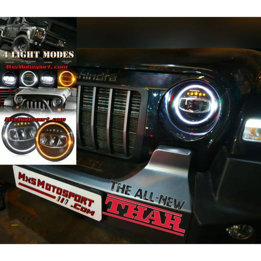 MXSHL751 Daymaker Cree LED Headlights Mahindra Thar Jeep Wrangler Merc G Wagon Inspired