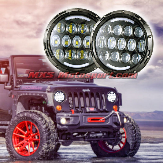 MXSHL96 Tech Hardy Round CREE LED Projector Headlights for Mahindra Thar Jeep Wrangler