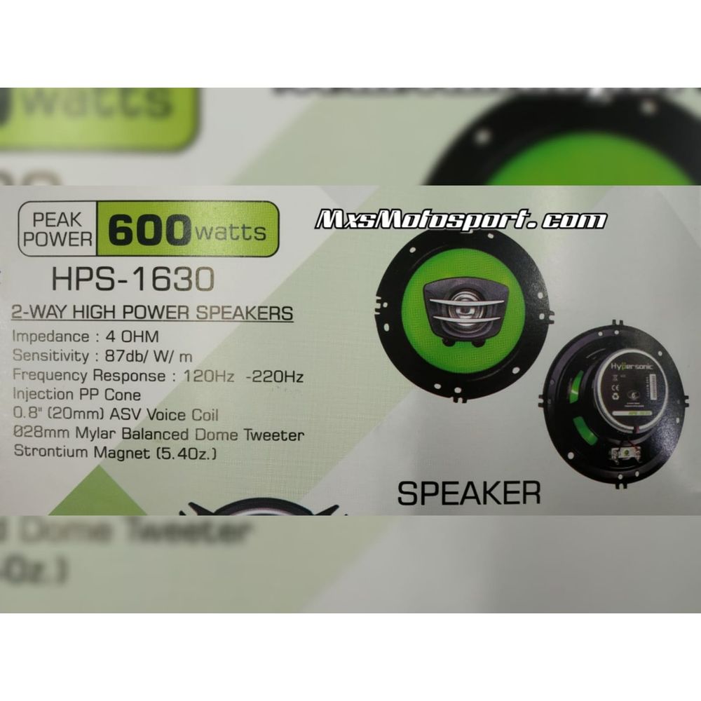 MXSHPS-1630 2-Way High Power Speakers 600w x 2 Pcs