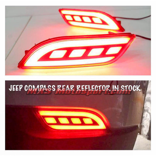 MXSTL143 Jeep Compass Rear Bumper Reflector DRL LED Tail Lights