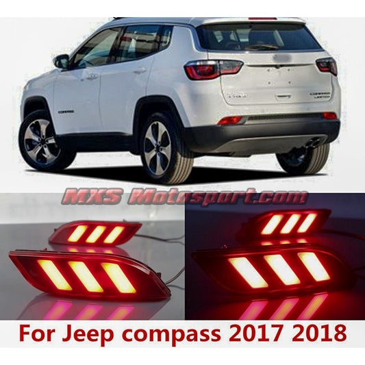 MXSTL155 Jeep Compass Rear Bumper Reflector DRL LED Tail Lights