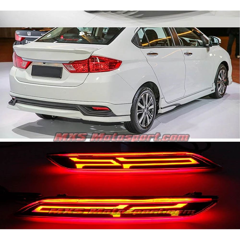 MXSTL172 Honda City LED Rear Bumper Reflector Tail Lights 2017 +
