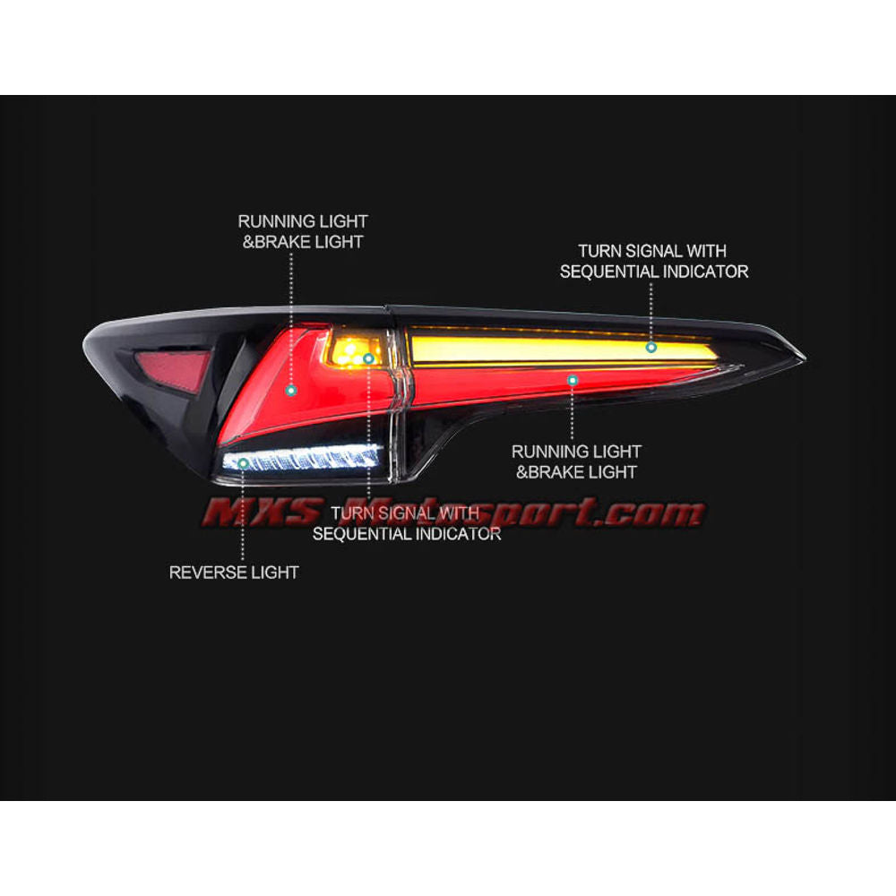 MXSTL180 Toyota Fortuner RC Fiber LED Matrix Tail Lights 2017+