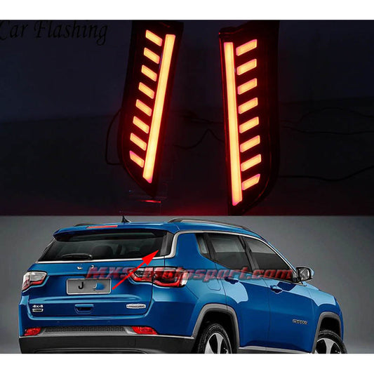 MXSTL186 Jeep Compass LED Upper Pillar Tail Lights with Turn Signal Mode