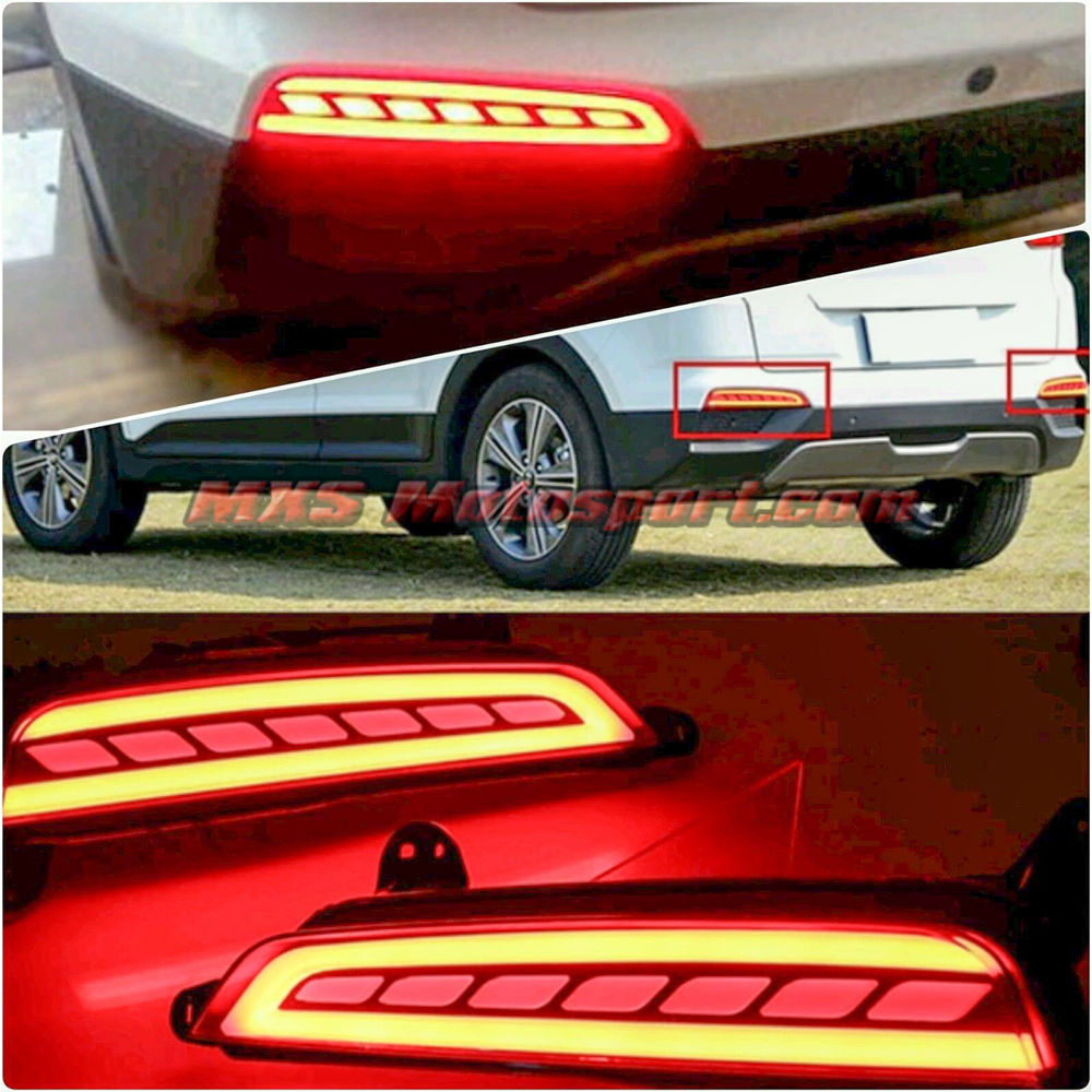 MXSTL72 Rear Bumper Reflector DRL LED Tail Lights Hyundai Creta