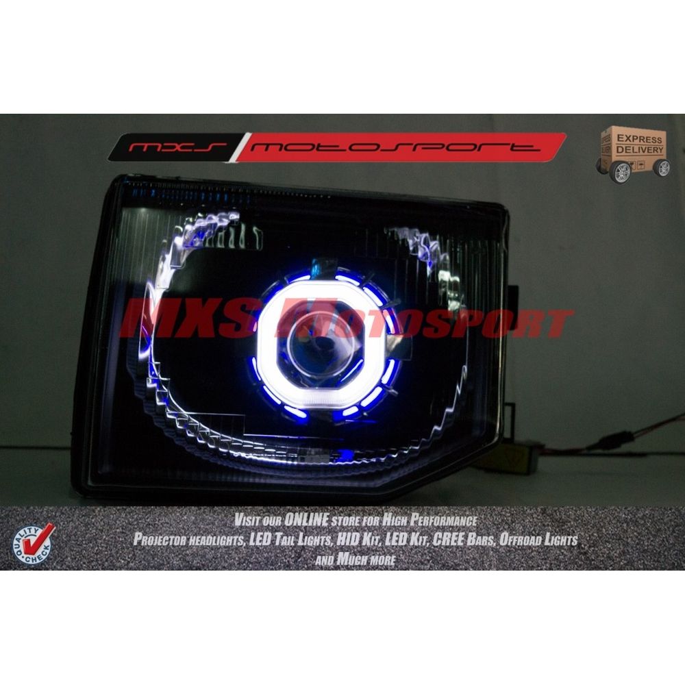 MXSHL70 Mitsubishi Pajero Projector Headlights HID Square Robotic Angle Eye