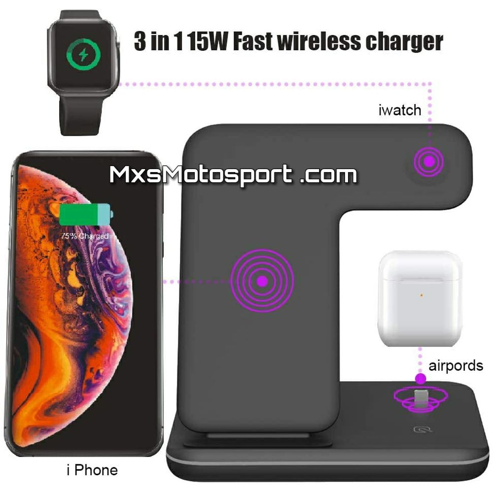 MXS3008 3 in 1 Premium Wireless Charger