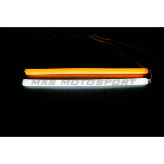 NEW Audi-Style Universal Tube White-Amber Switchback Headlight DRL Daytime Light