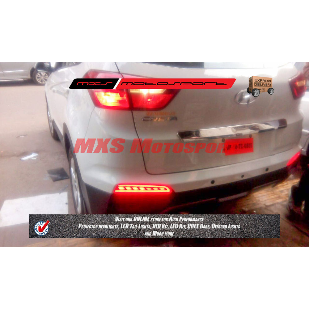 MXSTL72 Rear Bumper Reflector DRL LED Tail Lights Hyundai Creta