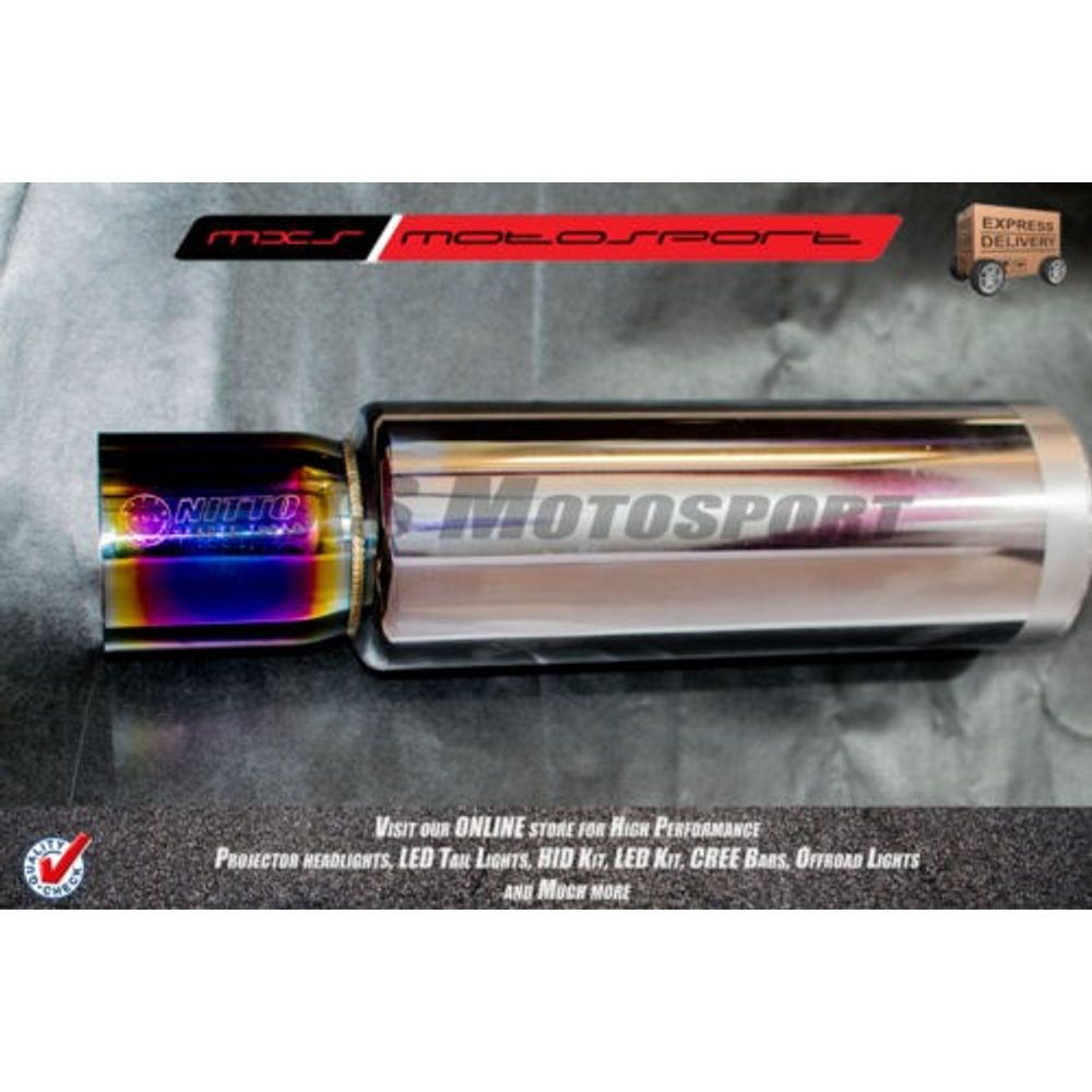 MXS2055 Nitto AUDI A4 Exhaust Muffler Silencer Burnt tip Turbo Spiral Fllow