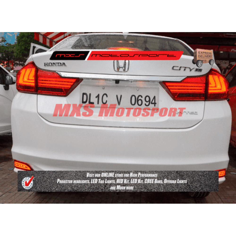 MXSTL79 Rear Bumper Reflector DRL LED Tail Lights Honda City idtec
