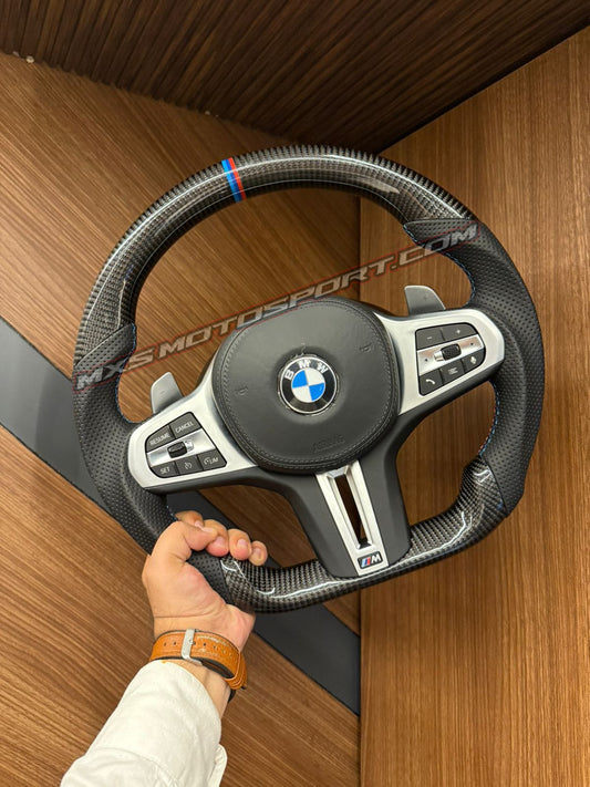 MXS4604 BMW M Performance Carbon Fiber & Perforated Leather Steering Wheel – G Series