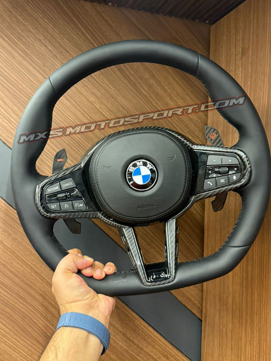 MXS4603 BMW G-Series Carbon Fiber Performance Steering Wheel with Paddle Shifters