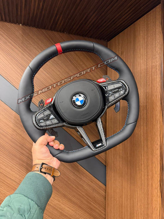 MXS4599  BMW G-Series Performance Leather Steering Wheel with Carbon Fiber Trim