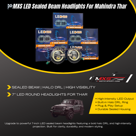 MXS4644 LED Sealed Beam Headlights For Mahindra Thar