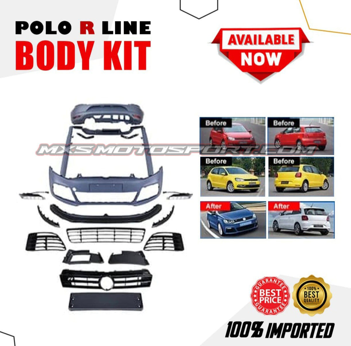 Polo Racing Line MXS2678 Volkswagen Polo R Line Racing Body Kit