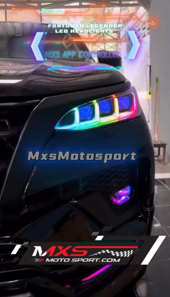 MXS4211 LED Projector Headlights For Toyota Fortuner Legender (APP Controlled)