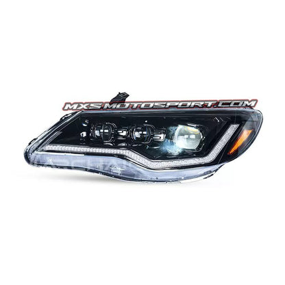 MXS4395 TRI-LENS LED Projector Headlights For Honda Civic FD (2005–2015) Type-R Edition Matrix DRLs | Premium Black Finish