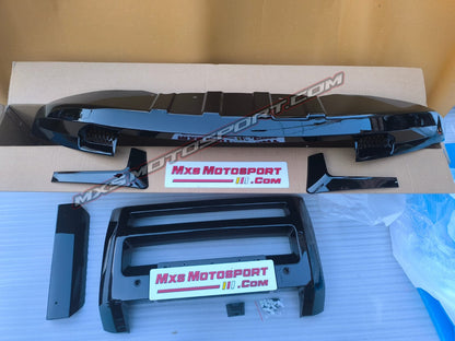 MXS4398 Front Bumper Lip Splitter + Frame Protection Bar Nudge Bar For Land Rover Defender 2020+  (COMBO KIT)